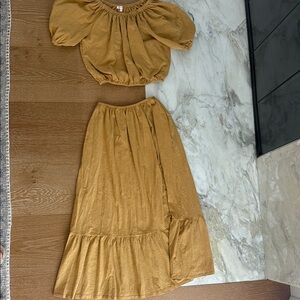 Sundry Mustard Skirt Set